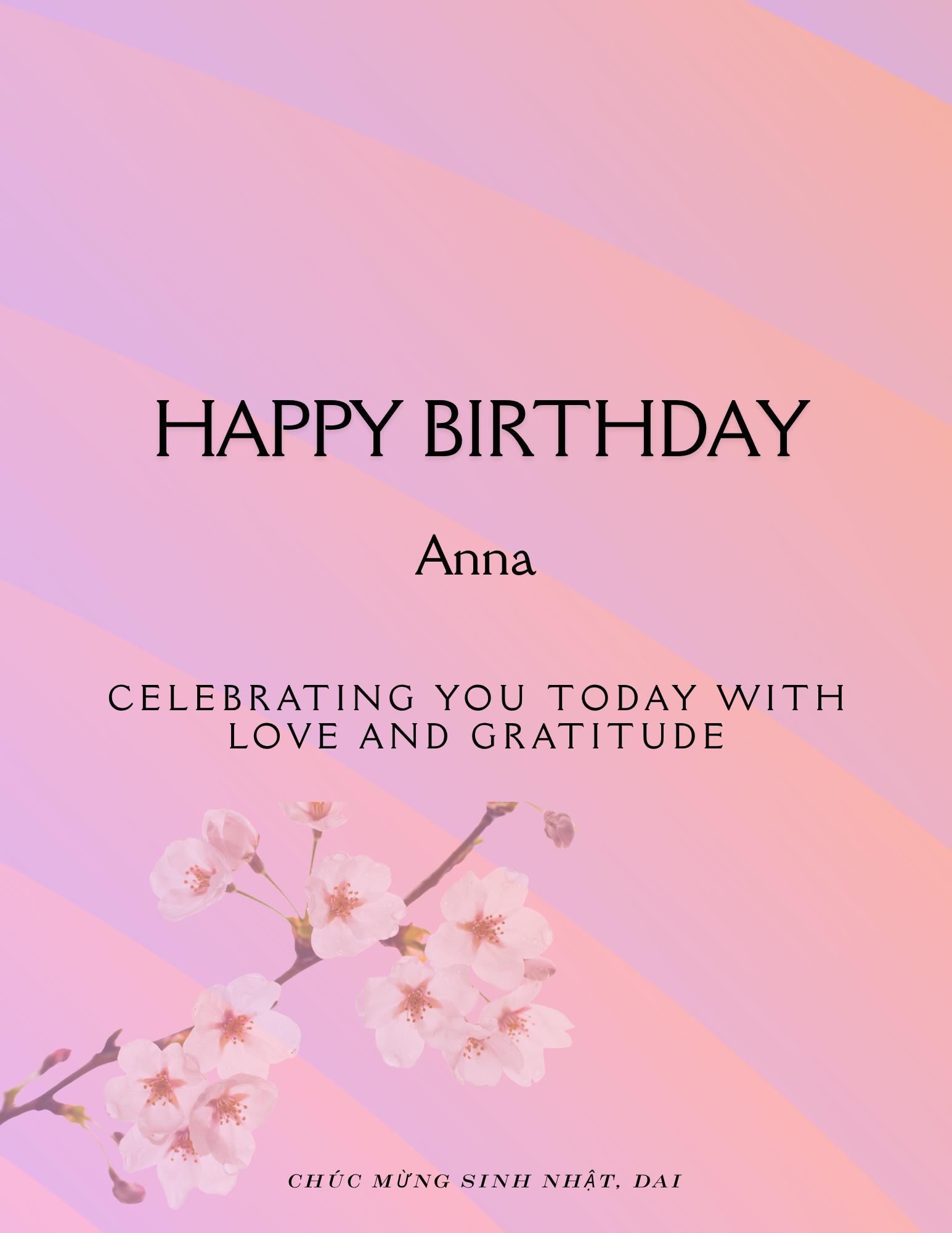 Anna birthday card front