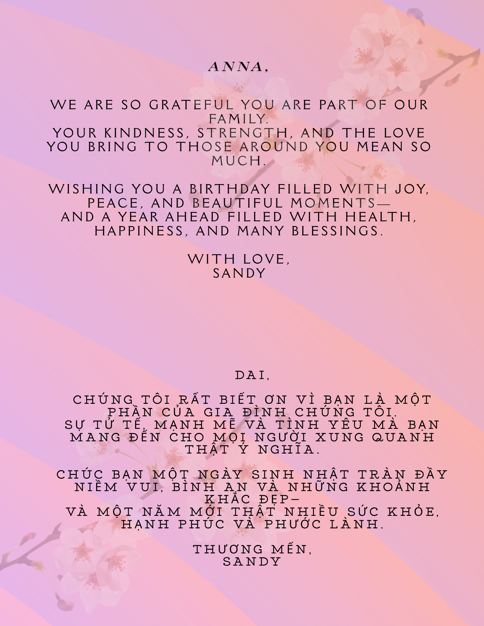 Anna birthday card inside