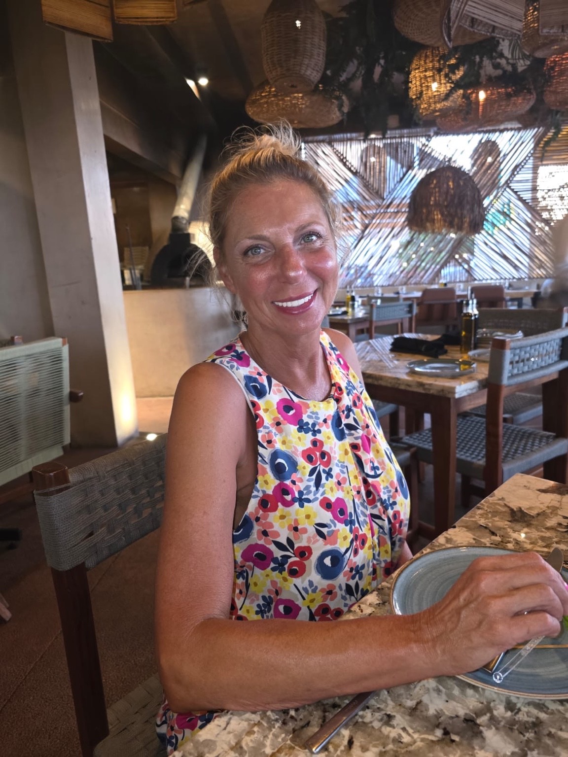 Nan smiling with family